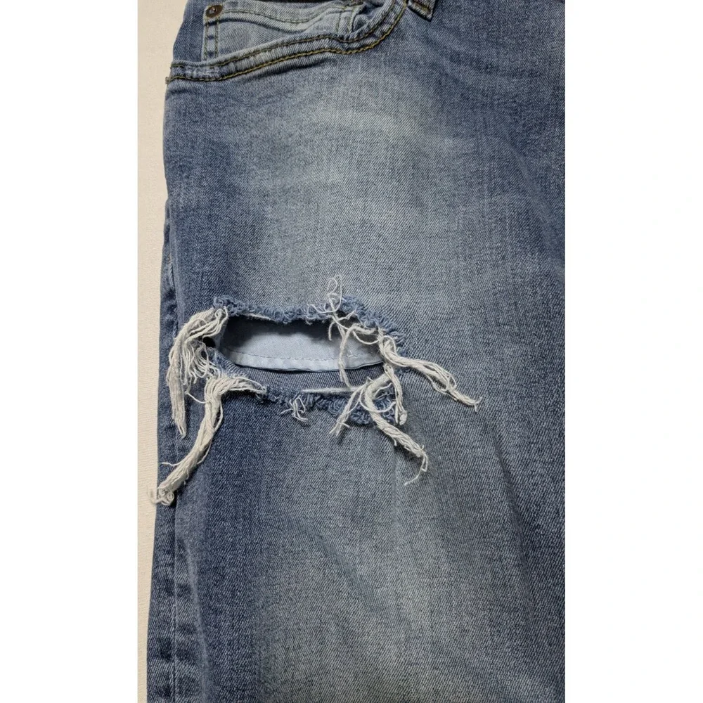 AEROPOSTALE SLIM Men 32X32 Distressed Stretch Denim Blue‎ Jeans